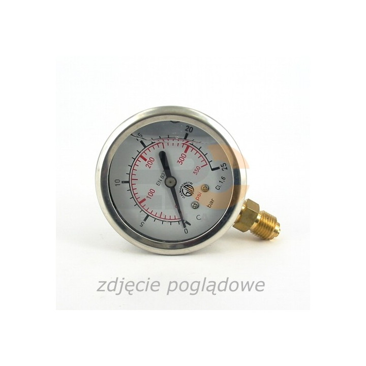 Manometr glicer. radialny Fi-63 G1/4 0-2,5 bar