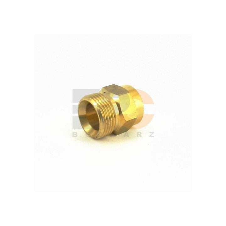Redukcja mosiężna M22x1,5 - BSP 1/4" wew.