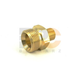 Redukcja mosiężna M22x1,5 - BSP 1/4" zew.