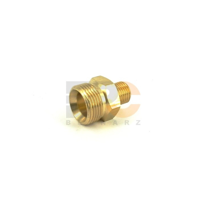 Redukcja mosiężna M22x1,5 - BSP 1/4" zew.