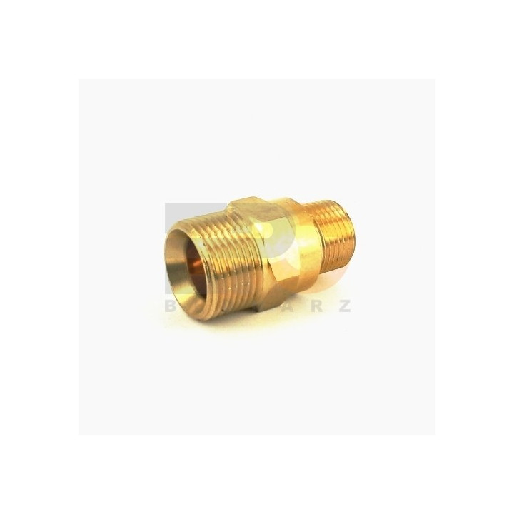 Redukcja mosiężna przedłużona M22x1,5-BSP 3/8"zew.
